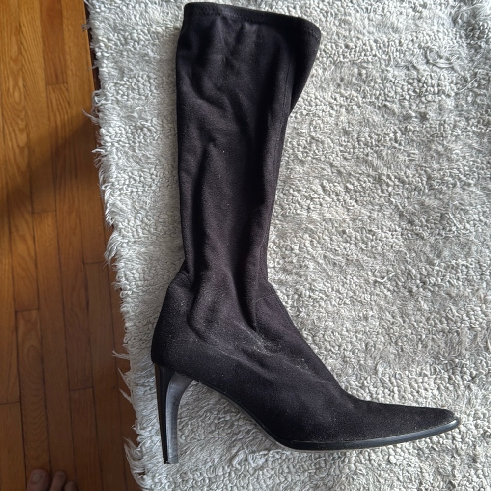 Soft suede black boots
